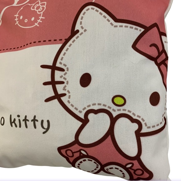 NEW Hello Kitty Canvas Zipper Top Tote Shoulder Bag Mauve Ivory Brown - Picture 4 of 10